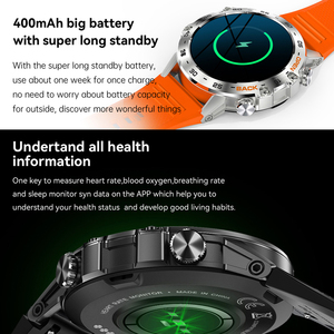 Hot <strong>Sale</strong> K52 Outdoor Sports <strong>Smartwatch</strong> 1.39" Screen Realtek8763EW Chip BT Calling 400mAh Battery Health Heart Rate BP Monitoring - Product Image 4