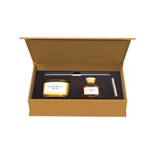 Роскошная Подарочная коробка для свечи с магнитным закрытием со вставками, косметическая коробка для флакона духов