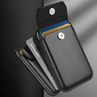Portefeuille de téléphone portable magnétique avec pochette rabattable pour cartes, support magnétique de luxe en similicuir
