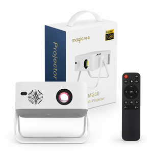 โปรเจคเตอร์พกพา MG60 รุ่นล่าสุดจาก EU ระบบแอนดรอยด์ รองรับความละเอียด 4K Native 1080P, หมุนได้ 180 องศา, ใช้ LED, ระบบแอนดรอยด์ 14, รองรับ 5G WiFi 6, โปรเจคเตอร์ 4K - Product Image 1