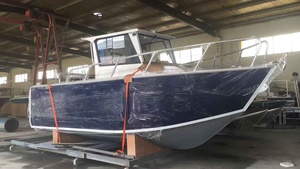 Fabrication de bateaux OEM ODM OBM, <span class=keywords><strong>bateau</strong></span> de pêche sportive en aluminium 5083 à coque en V profond avec cabine fermée, 25 pieds (7,50 m) - Product Image 2