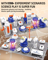 Kit de Circuitos Controlados por Voz EPT de 66 Piezas, Más de 500 Experimentos Electrónicos con Luz, Sonido y Motor, Juguete de Construcción STEM para Edades de 6 Años en Adelante