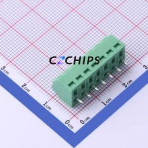 DB127S-3.5-7P-GN-S Screw Terminal Block P=3.5mm Connector ( Construction: 1x7P )( Pitch: 3.5mm )( Color: Green ) - Product Image 2