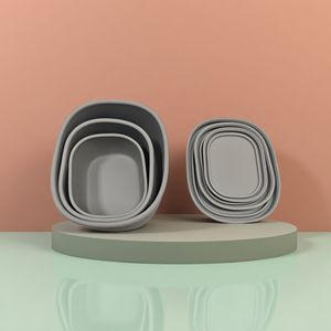 Conteneurs de stockage alimentaire en silicone 3 pièces, directement de l'usine, boîtes réutilisables avec couvercles pour les fêtes de Noël, les collations, le camping, le déjeuner, la boîte à bento - Product Image 3