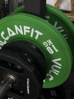 Offre Spéciale – Plaques de Poids en Caoutchouc VULCANFIT Personnalisables avec Logo, Qualité Compétition, Durables et Colorées pour l'Entraînement de Force