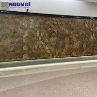Panneau de décoration 3d pour intérieur d'hôtel, revêtement métallique, panneau en acier inoxydable pour murs