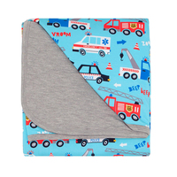 Couverture extensible personnalisée pour bébé en bambou, double couche réversible, pour poussette et berceau, en jersey Tencel