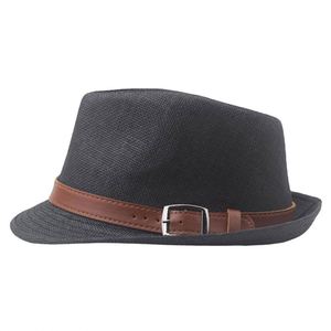 British Vintage <b>Fedora</b> <b>Hats</b> for <b>Men</b> Summer Outdoor Beach Party Fashion Anti UV Sun Protection Ribbon & Rope - Product Image 2