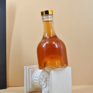 Großhandel Klare Versiegelte Brandy-Whiskey-Flasche 275ml Sake-Glasflasche Leere Süßweinflaschen für Fruchtwein und Saft - Product Image 4