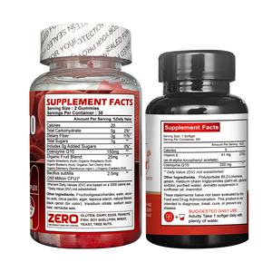 Meilleure vente Coenzyme Q10 Combo Set Capsules végétariennes et fruits gommeux soutien immunitaire quotidien Supplément nutritionnel - Product Image 4