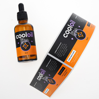 Logo autocollant personnalisé imperméable à l'eau, impression de flacons de 10ml, étiquettes adhésives de bouteilles de prix
