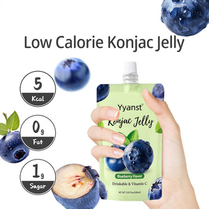 Extractos orgánicos naturales con sabor a arándano de marca privada para el control del peso corporal, gelatina de konjac baja en calorías para adelgazar y quemar grasa. - Product Image 4