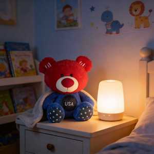 Oso de Peluche Patriótico de Estados Unidos, Rojo, Azul, con Estrellas y Rayas, Juguete de Peluche para Niños, Regalo de Cumpleaños, de 2 a 4 Años, Unisex - Product Image 2