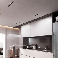 Lumière encastrée linéaire LED, spot de plafond SMD, luminaire en aluminium noir à lame laser, éclairage intérieur