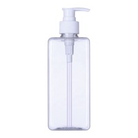 Offre Spéciale PET en plastique bouteille carrée en gros personnalisé vide shampooing bouteille 180ml 300ml 500ml Lotion pompe bouteille transparente