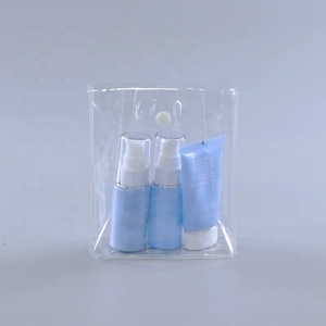 Túi nhựa <span class=keywords><strong>PVC</strong></span> EVA trong suốt có logo tùy chỉnh, khóa kéo, tay cầm, đóng nút, in lụa, móc treo quần áo, khuyên tai - Product Image 4