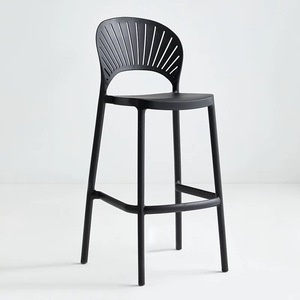 Скандинавский барный стул из полипропилена, складной, для вечеринок и домашней мебели - Product Image 2