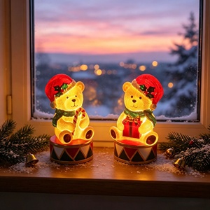 Veilleuse LED en résine style Casse-Noisette Ours en Peluche, Décoration de Table de Noël, Décoration de Chambre à Coucher, Noël pour Enfants - Product Image 4