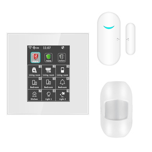 Interruptor WIFI de pared inteligente con alarma táctil LCD de alta calidad con 3 sensores de puerta inalámbricos y 3 detectores de movimiento que funcionan con la aplicación Tuya - Product Image 1
