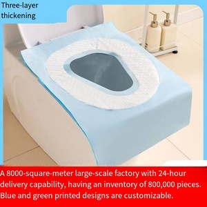 Housses de siège de toilette jetables Non-Woven Waterproof Portable for Travel Home Use Hygiene Paper Pad - Product Image 2