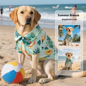 Abbigliamento estivo in poliestere per animali domestici all'ingrosso abbigliamento da spiaggia stampato su misura per cani di grossa taglia Design traspirante 'ghiaccio' - Product Image 2