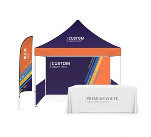 Tente publicitaire pour salon professionnel avec structure hexagonale en aluminium, imperméable et ignifuge, installation facile pour la couverture d'événements - Product Image 2