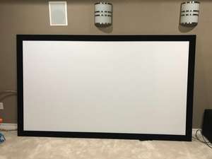 Écran de projection <span class=keywords><strong>acoustique</strong></span> transparent tissé à cadre fixe HEYU de haute qualité 4K, 150 pouces, cadre en aluminium de 6 cm, 16:9, portable - Product Image 6