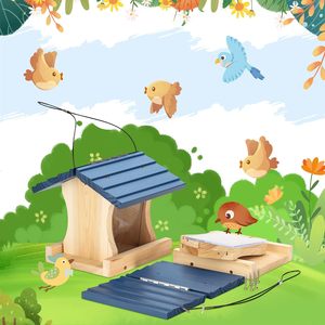 ชุดเครื่องให้อาหารนกแบบทำมือชุดบ้านนกนกพร้อมสเก็ตบอร์ดลายสัตว์สำหรับสัตว์เลี้ยงในเทศกาลคริสต์มาส - Product Image 2