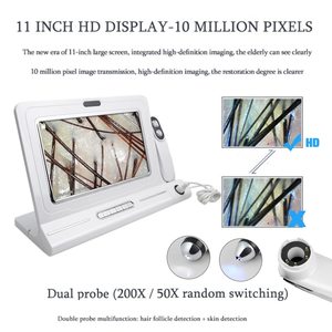 UV 피부 분석기 전문 스펙트럼 두피 감지기 모낭 오일 테스터 얼굴 피부 모발 분석 장치 11 인치 - Product Image 6
