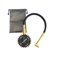 Manomètre de pression des pneus professionnel de type cadran avec tuyau, haute précision, dégonfleur et testeur analogique pour voiture, camion, SUV avec sac