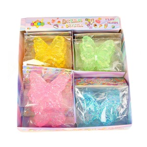 Dream Crystal Butterfly <b>Squishy</b> Toy Colorful PVC Blind Box Stress Relief Fidget Toy For Kids 8 13 Years Unisex - Product Image 5
