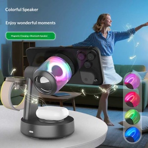 Haut-parleur 4-en-1 avec chargeur sans fil compatible avec le nouveau modèle <span class=keywords><strong>Apple</strong></span>, universel pour Samsung et <span class=keywords><strong>Apple</strong></span> - Product Image 2