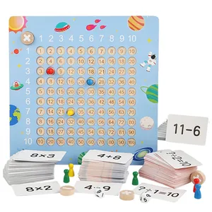 Montessori toán bằng gỗ bảng nhân đồ chơi toán học thêm Phép Trừ Phép Nhân phân chia tài liệu học tập