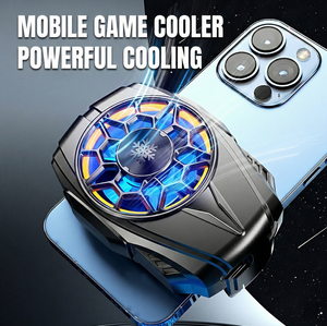 U--jet 휴대용 강력 ABS 플라스틱 휴대폰 게임 쿨러 팬, 유연 방수 누수 방지 클립 백 패드, 책상/휴대폰 거치대 - Product Image 6