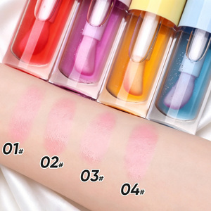 Fard à joues liquide scintillant 2-en-1 hydratant longue tenue, sans logo, saveur fruitée, changeant de couleur, pour les lèvres et les joues - Product Image 5