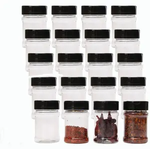 Vanjoin china supplier 2oz 4oz PET plastic bottle pepper shaker food grade spice jar with high quality