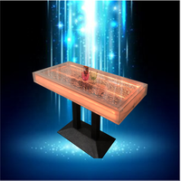 Table de bar LED personnalisable avec panneau à bulles d'eau et design moderne pour la salle à manger