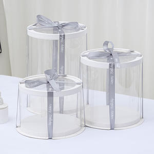 Boîte à gâteau ronde en plastique, emballage pour gâteau, 4 pouces, 6 pouces, 8 pouces, 10 pouces, 12 pouces, qualité alimentaire, outils de pâtisserie - Product Image 1