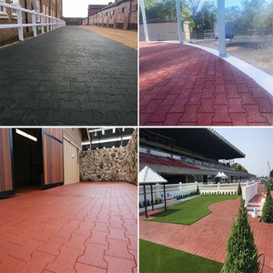 Rubberen Vloertegel Voor Buiten Garage Vloertegels Buiten Rubber Bestrating Tegels - Product Image 6