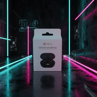 Boîte carrée en papier recyclable avec logo personnalisé pour l'emballage de l'étui de charge des écouteurs
