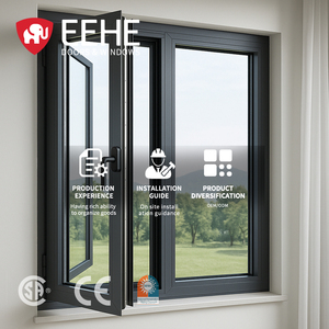 Fenêtres à battants en aluminium EEHE modernes à isolation <span class=keywords><strong>thermique</strong></span> en forme d'arche, certifiées NFRC, à double <span class=keywords><strong>vitrage</strong></span>, insonorisées, pour villa - Product Image 1