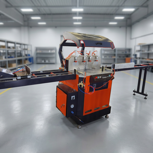 Sierra de corte de un solo cabezal Eworld Any-Angle con rodamientos de motor para perfiles de aluminio 380V, maquinaria de alta precisión para la fabricación de ventanas y puertas - Product Image 2
