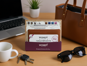 <b>Women</b> Double Zip <b>Wallet</b> Medium Size Genuine Leather <b>Card</b> Holder - Product Image 2