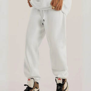 Pantalones Deportivos de Felpa de Algodón con Logotipo Personalizado de Fábrica, Color Sólido, Talla Grande, Transpirables, de Pierna Recta para Hombre, Otoño - Product Image 1