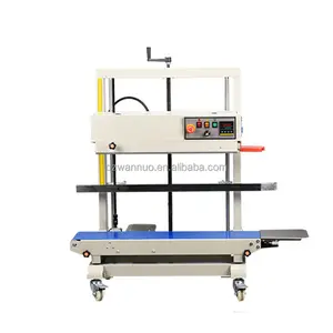 FR-1100 Continuous Band Sealer Machine Automatic Vertical Plastic Bags Heat Sealing Machine