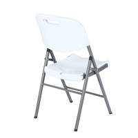 Offre Spéciale : Ensemble Table et Chaises Pliantes Rectangulaires Modernes en Plastique, Empilables et Inclinables, Idéal pour la Maison, l'Extérieur et le Bureau