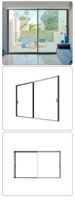 Porte coulissante en alliage d'aluminium pour salle de conférence, système de porte coulissante moderne pour intérieur.
