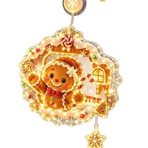 Creative <b>Christmas</b> Suction Cup <b>Light</b> Hanging Ornament Window Decor for Home Indoor Party Use - Product Image 5