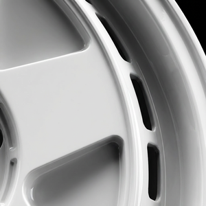 Rines de Aleación Retro Rally de 5 Radios con Acabado Blanco Brillante, Cóncavos Profundos, de 15, 16, 17 y 18 Pulgadas, 4x100, 5x100, ET35, ET45, Compatibles con Integra, Fit, Leon, <span class=keywords><strong>Polo</strong></span> - Product Image 3