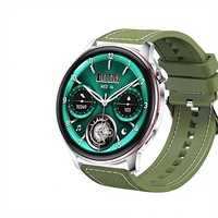Montre connectée HK36 avec bracelet en cuir, écran AMOLED 1,32 pouce, résolution 466*466, appels, NFC, moniteur de fréquence cardiaque, boussole, verrouillage par mot de passe, IP67, sport